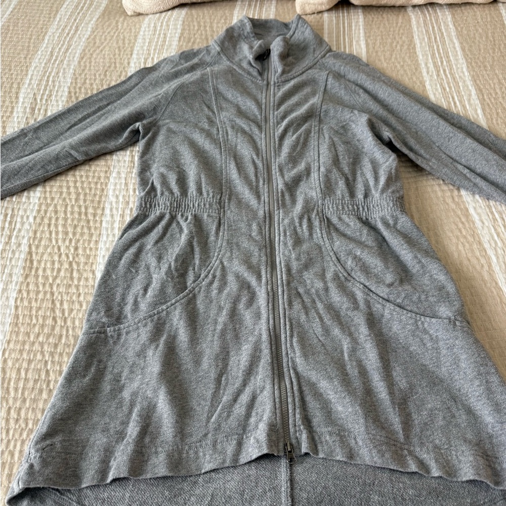 Eddie Bauer Heather Gray Zip-Up Jacket